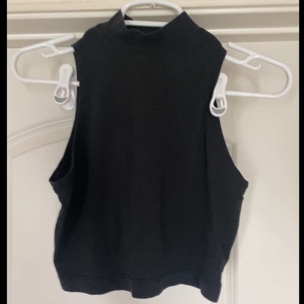 Lululemon Mock Neck Tank, black, size 6
